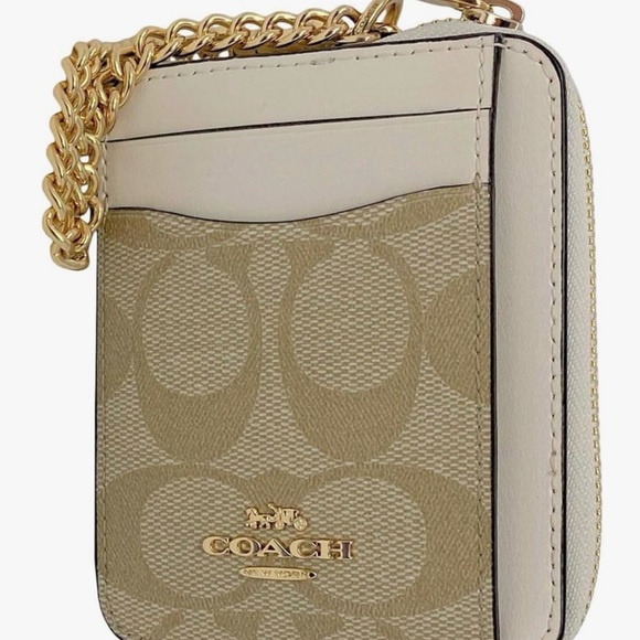 Coach Handbags - COACH Zip Card Case In Signature Canvas